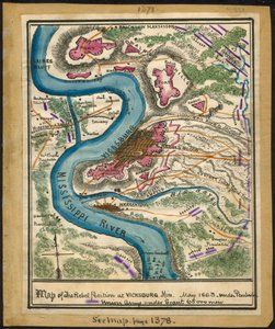 Map of the Rebel Position at Vicksburg, Miss., May 1863 by Robert Knox Sneden