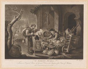 Vegetable Stall and Beggar