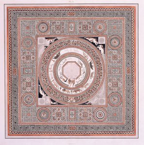 The Great Pavement: the Orpheus Mosaic at Woodchester Roman Villa by Robert and Lysons Samuel (after) Smirke