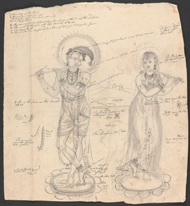 A Man and a Woman Playing Flutes