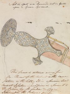 Persian Sword Hilt Set with Diamonds by Robert Mabon