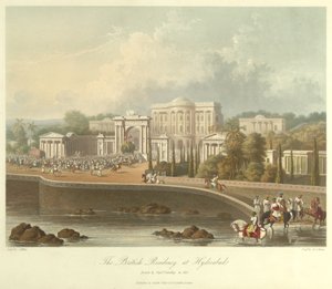 The British Residency at Hyderabad, drawn in 1813 by Robert Melville Grindlay