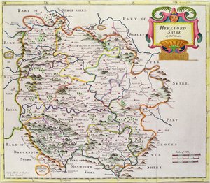 Map of Herefordshire, 1695