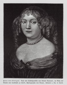 Madame de Sevigne, French Writer (engraving) by Robert Nanteuil