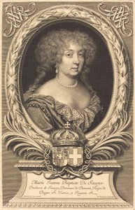 Marie-Jeanne-Baptiste, Duchess of Savoy by Robert Nanteuil after Laurent Dufour
