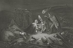 The Battle Field of the Alma, the Night after the Battle, engraved by D.J. Pound
