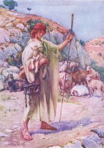 David the shepherd, from The Bible Picture Book published by Thomas Nelson, c.1950