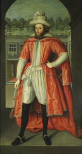 Portrait of William Pope, 1st Earl of Downe 1573-1631 as a Knight of the Bath, c. 1610 by Robert Peake the elder