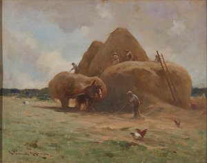 Gathering the Hay by Robert Russell MacNee