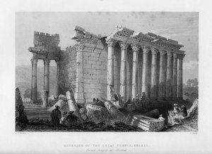 The Great Temple at Baalbec Heliopolis, Egypt by Robert Sands