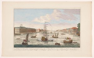 View of the Neva River in Saint Petersburg from the West Side by Robert Sayer (possibly)