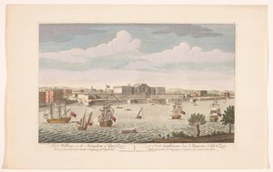 View of Fort William in Calcutta by Robert Sayer