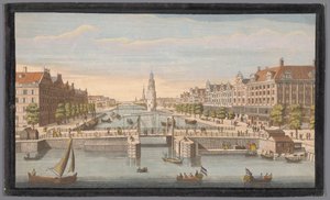 View of the Oudeschans in Amsterdam from the IJ