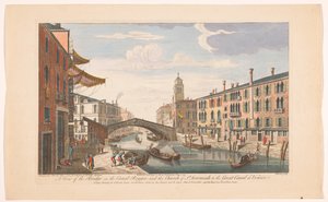 View of the Ponte delle Guglie over the Canale di Cannaregio in Venice by Robert Sayer