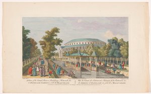 View of the Rotunda and the Chinese Pavilion on the Canal in Ranelagh Gardens, London, with a Masquerade Ball by Robert Sayer