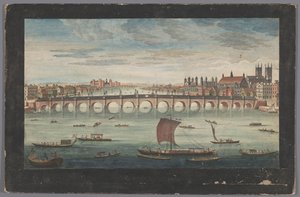 View of Westminster Bridge Over the River Thames in London, Seen from the North Side by Robert Sayer