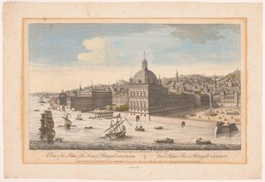 View of the Royal Palace in Lisbon (Madrid and Lisbon series) by Robert Sayer