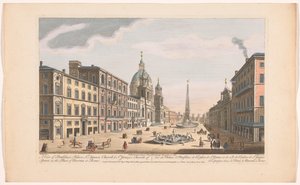 View of the Palazzo Pamphili and Piazza Navona in Rome (Rome) (series title) by Robert Sayer