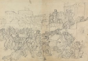 Sketch of Goths Entering Rome, from Shakespeare