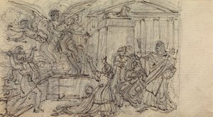 Study of a Woman, being Taken Away by a Winged Being by Robert Smirke