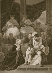Trial of the Marriage of Henry VIII, Engraved by T. Holloway, Illustration from David Hume