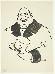 Portrait of a Man with a High Hat in One Hand by Robert Storm Petersen