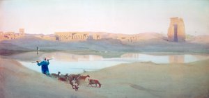 Sacred Lake, Karnak, Egypt by Robert Talbot Kelly