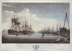 A West View of the New Dock at Kingston upon Hull by Robert Thew