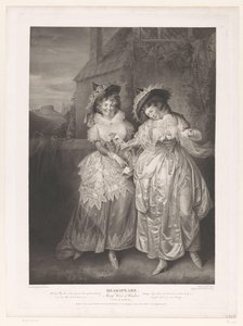 Mrs. Ford and Mrs. Page with the Love Letter from John Falstaff by Robert Thew