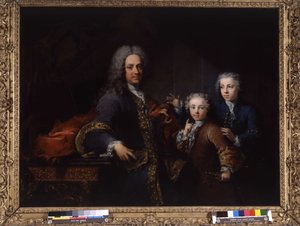 Monsieur de Saint Cannat and his children by Robert Tournieres