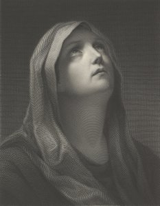 Head of the Virgin Looking Up to the Right, after Reni, 1869