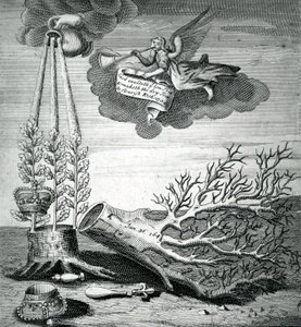 Emblematic Print Referring to the Execution of Charles I and the Stuart Succession by Robert Vaughan