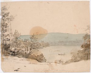 Moran Church and River by Robert Wilhelm Ekman