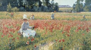 In Flanders Field - Where Soldiers Sleep and Poppies Grow by Robert William Vonnoh