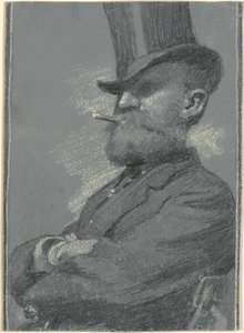 Man in Top Hat, Smoking a Cigar