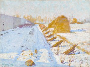 Winter Sun and Shadow by Robert William Vonnoh