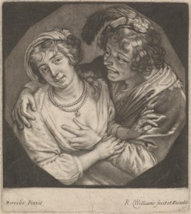 Young Man Embracing Woman by Robert Williams