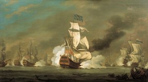 A Battle Between English and Dutch Ships, Early 18th Century