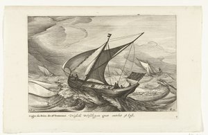 Frisian Ferry Ships by Robert de Baudous (possibly)
