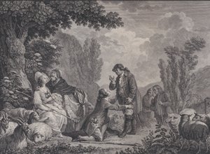 La Reconnaissance de Fonrose, 1786 by Robert de Launay