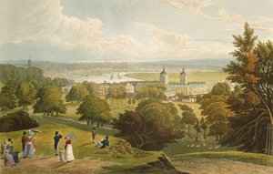 A View of London Taken from Greenwich Park, pub. 1820 by Colnaghi und Co. by Robert the Elder and Younger Havell