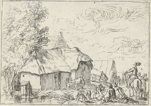 Encampment by a Village (Landscapes with Encampments) by Robert van den Hoecke