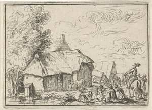 Encampment by a Village by Robert van den Hoecke