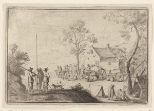 Soldiers Around a Cooking Pot (Various Encampments) by Robert van den Hoecke