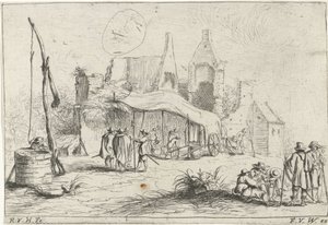 Well and a Tent by a Ruin
