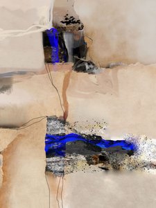 Vibrant Blue Abstract Textures by Roberto Moro