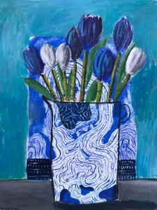 Blue and White Tulips, c. 2022