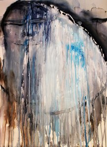 Abstract Blue Gray Flow