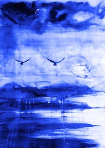 Birds Over Blue Horizon by RodMacIver
