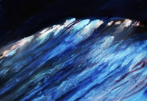 Crashing Deep Blue Wave by RodMacIver